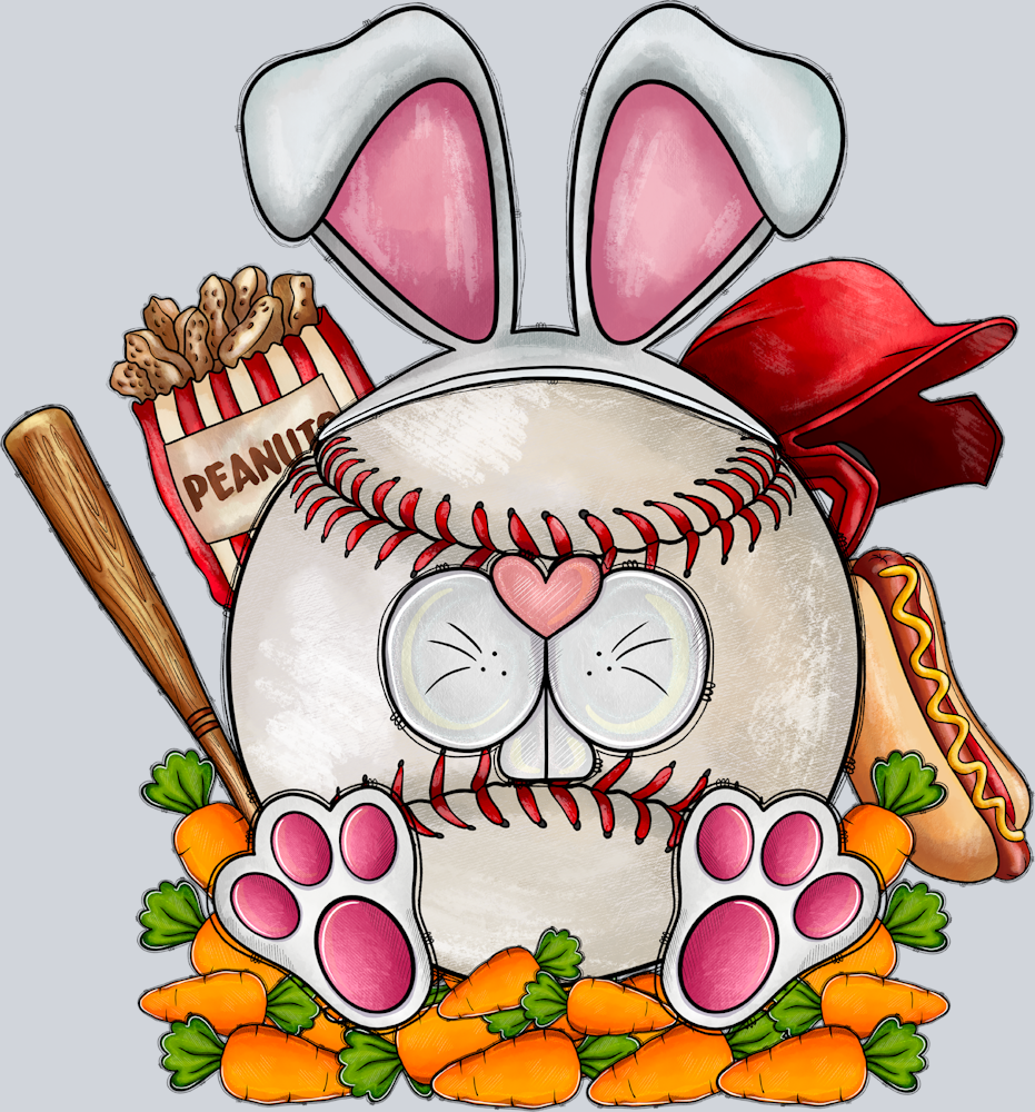 Easter Softball Bunny - STK01802