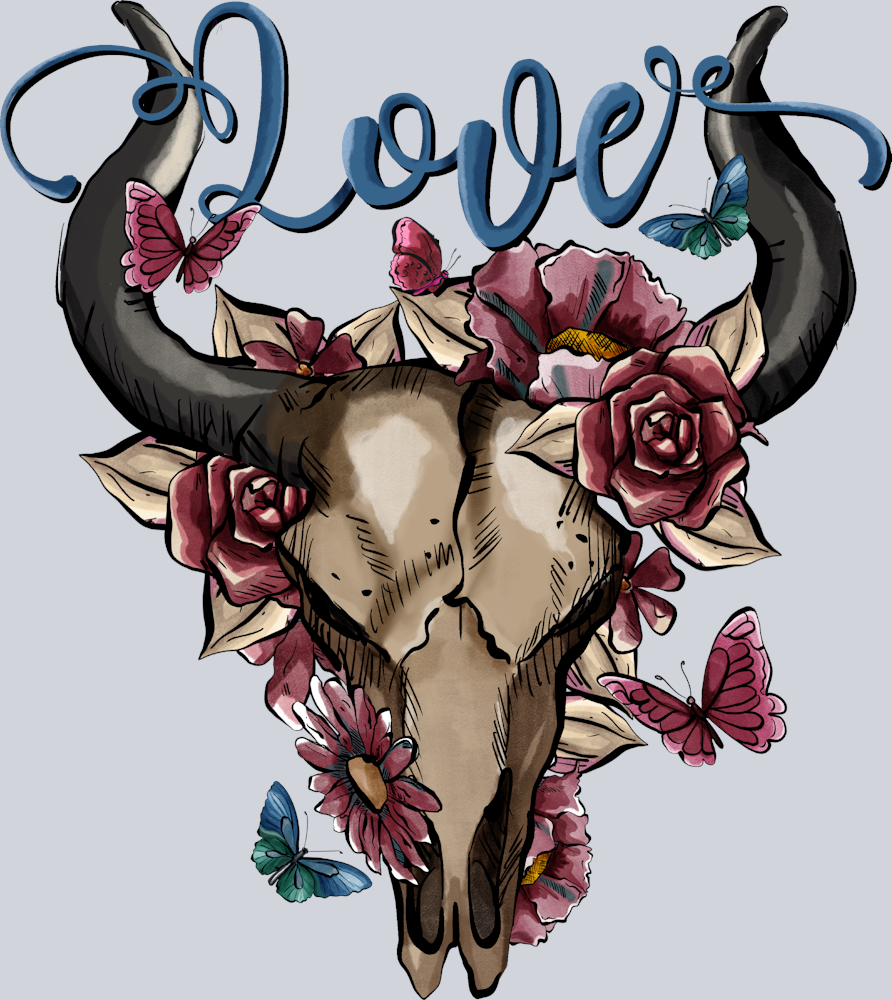 Skull Cow Love - STK05529