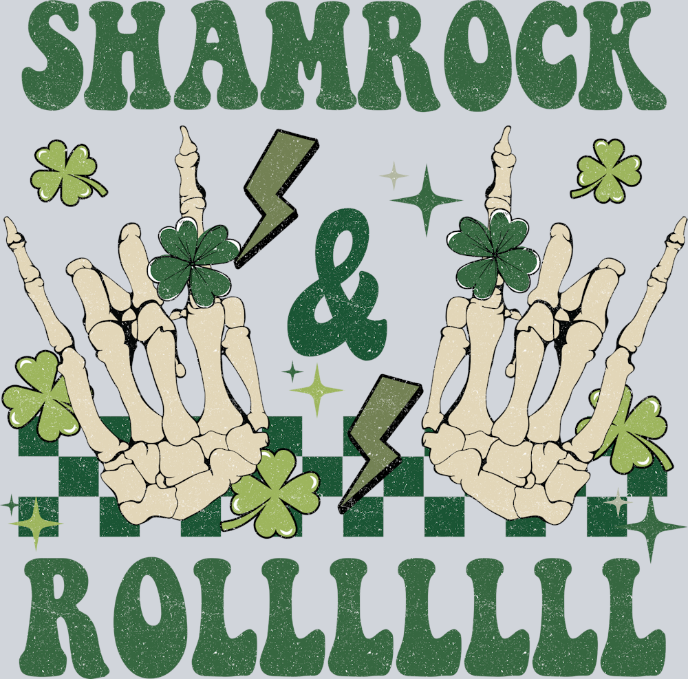 Skeleton Shamrock And Roll - STK05518