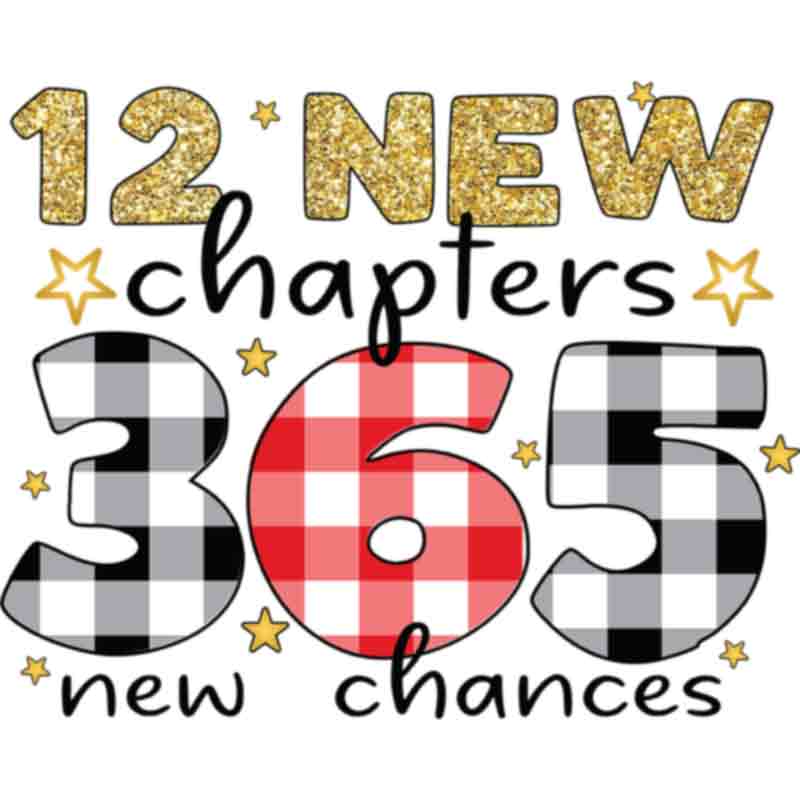 12 New Chapters Black Plaid (DTF Transfer)