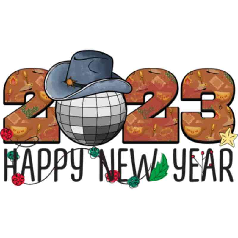 2023 Happy New Year Cowboy (DTF Transfer)