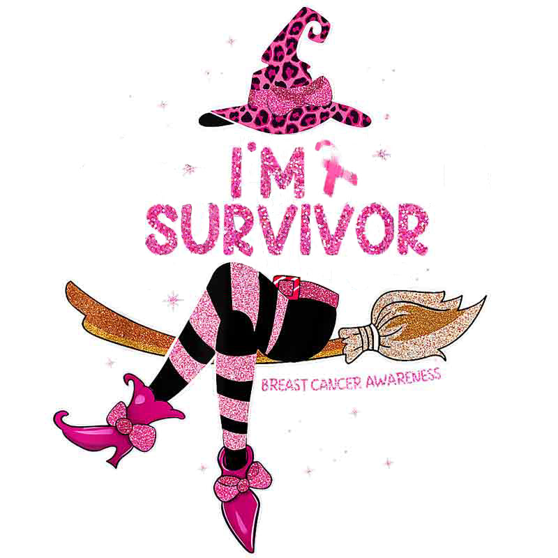 Breast Cancer Awareness/Halloween "I'm a Survivor" (DTF Transfer)