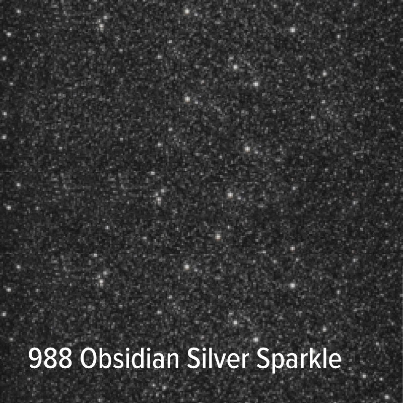 988 Obsidian Silver Sparkling Glitter Adhesive Vinyl