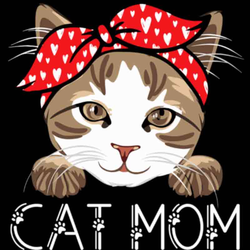 Cat Mom Cat Lovers Mothers Day (DTF Transfer)