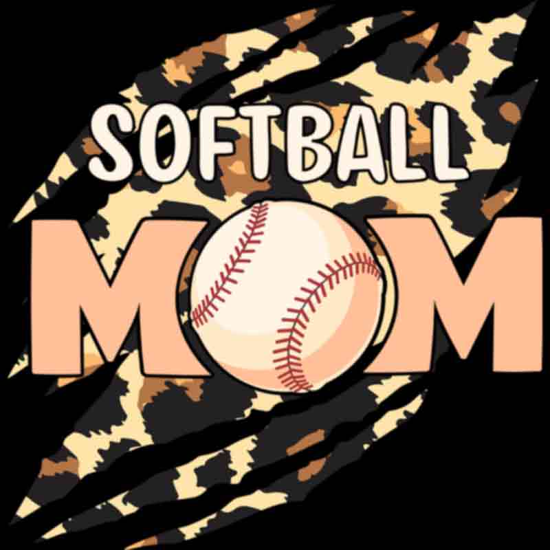 Leopard Softball Mom Softball Lover(DTF Transfer)