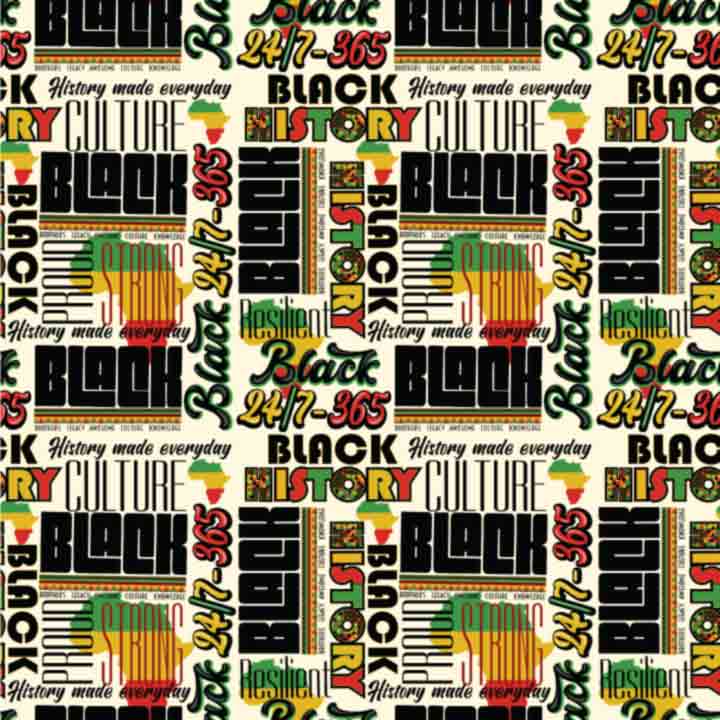 African Pattern - Black History #1 (Sublimation Transfer)