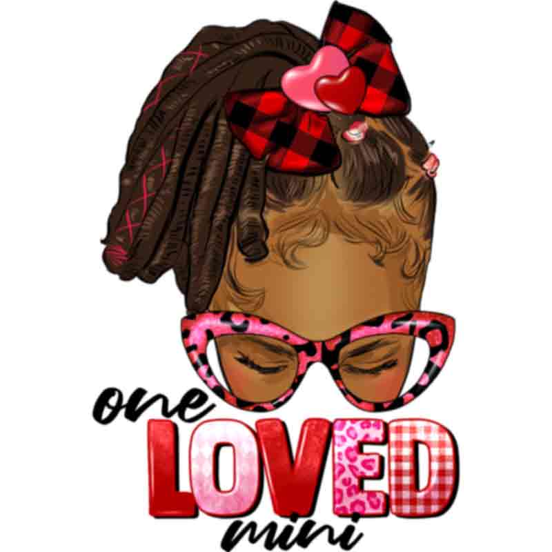 Afro Messy Locs Ponytail One Loved Mini (DTF Transfer)