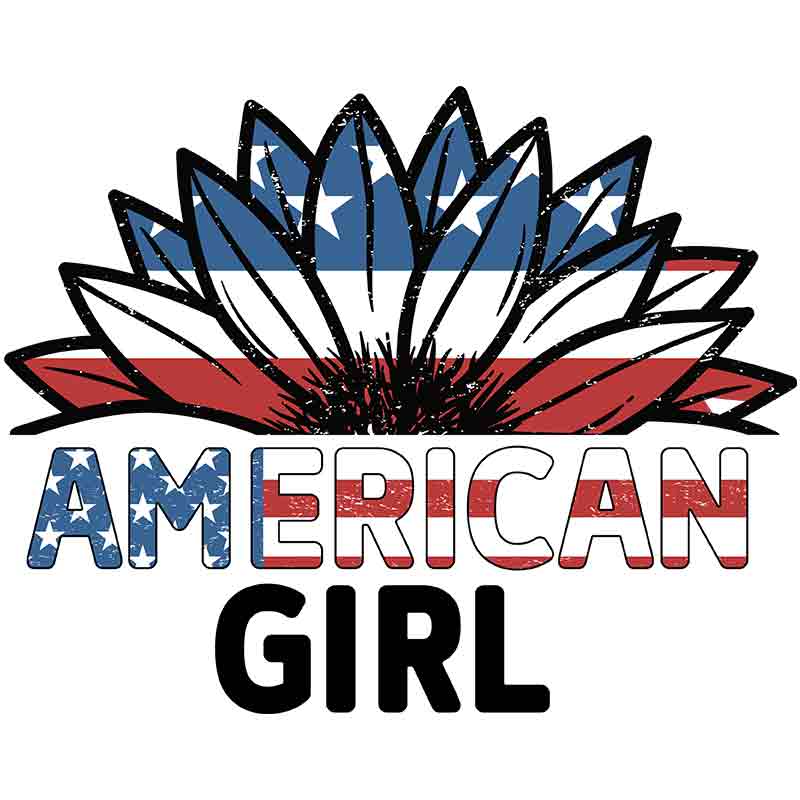 American Girl Sunflower (DTF Transfer)