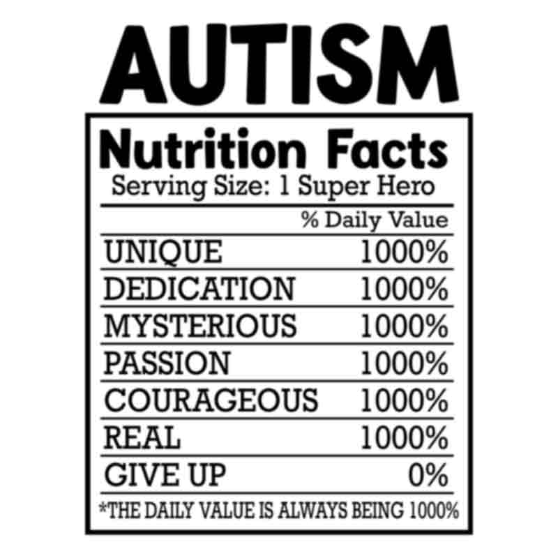 Autism Nutrition Facts (DTF Transfer)