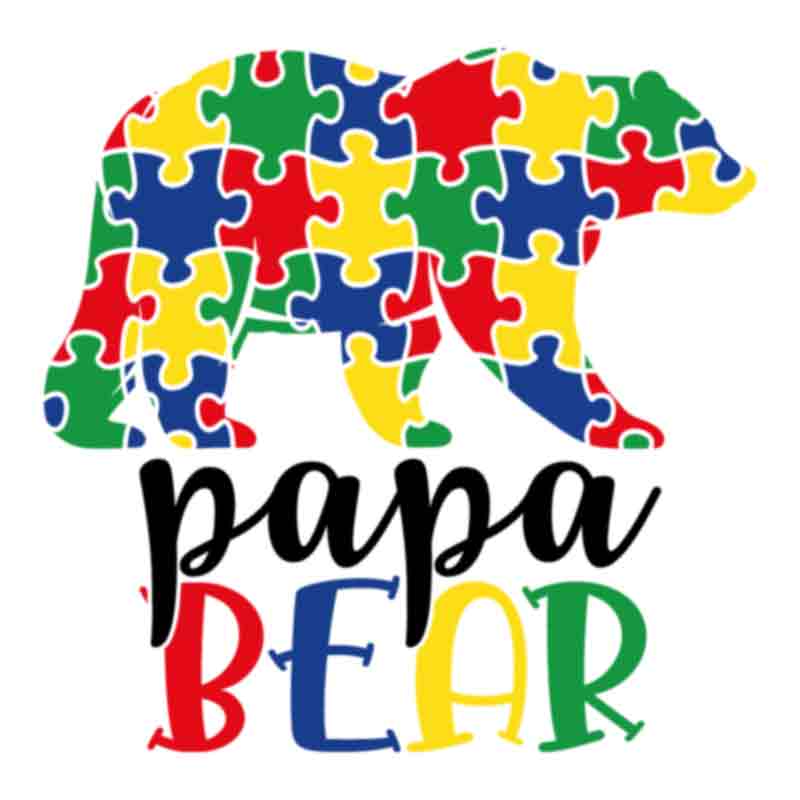 Autism Papa Bear (DTF Transfer)