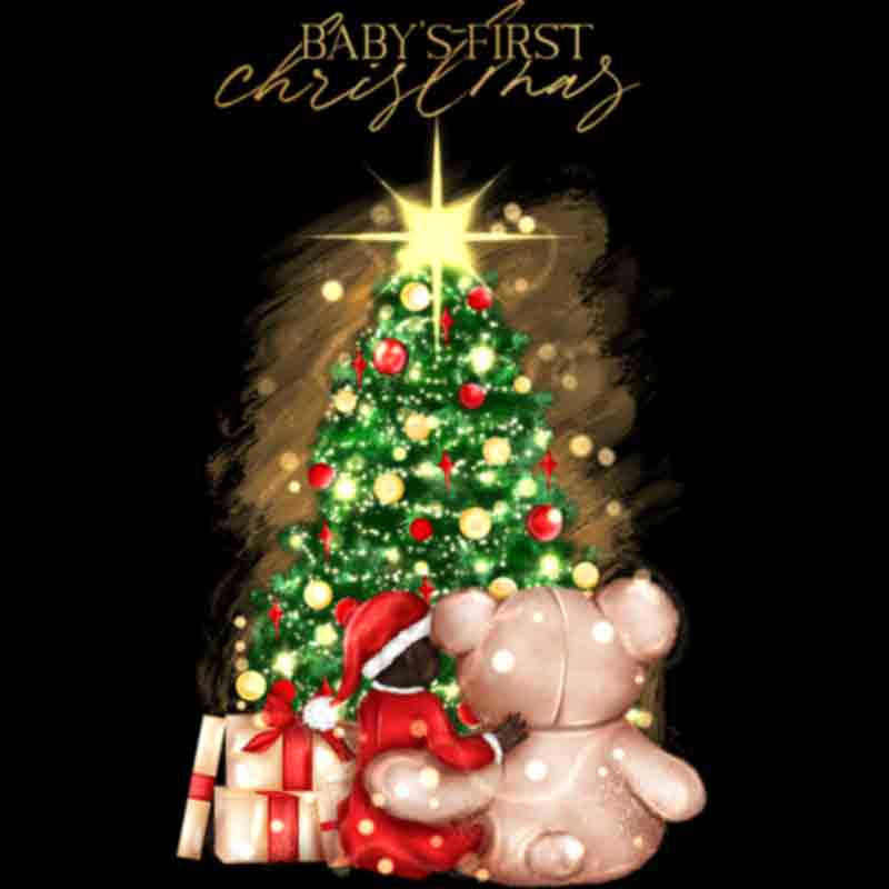 Babys First Christmas Dark Brown (DTF Transfer)