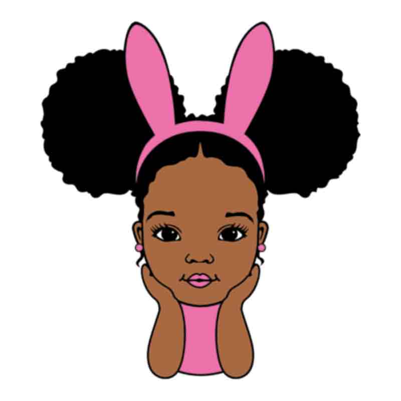 Black Girl Bunny Ears (DTF Transfer)