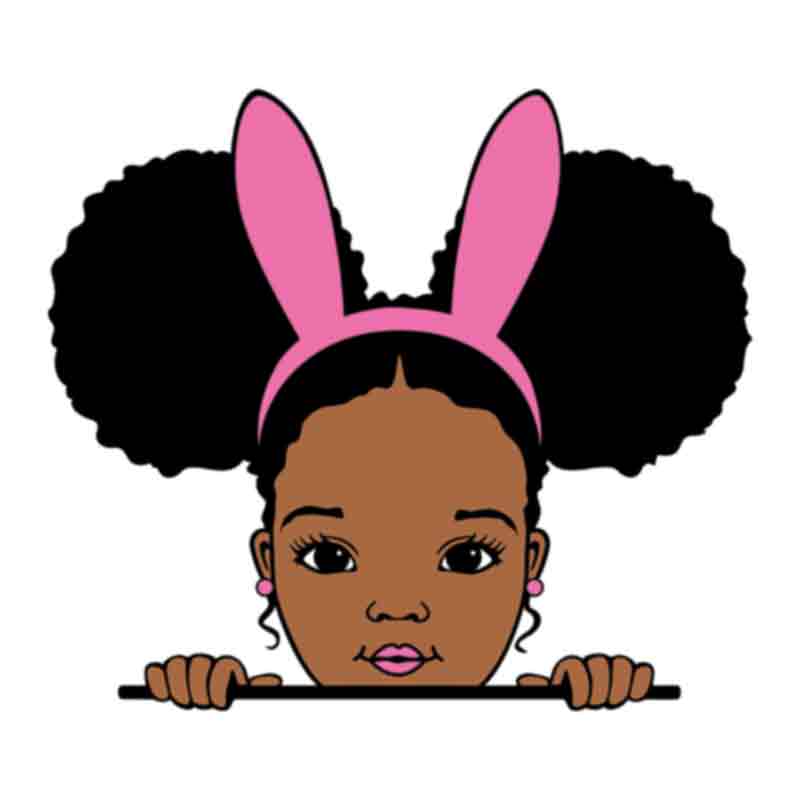 Black Girl Easter Peek A Boo (DTF Transfer)