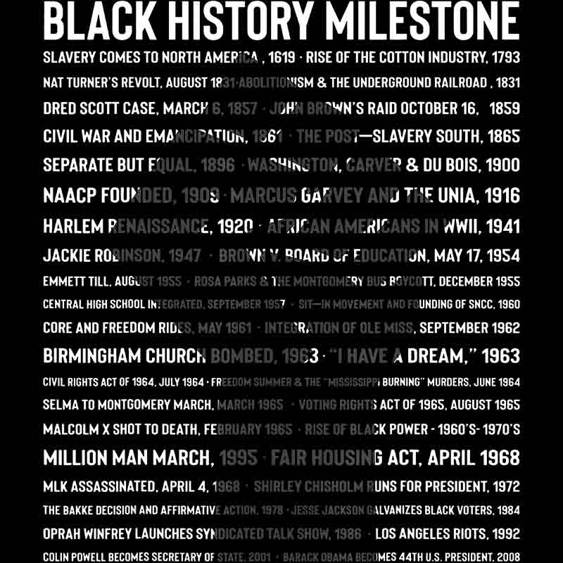 Black History Milestone Words Fist(DTF Transfer)