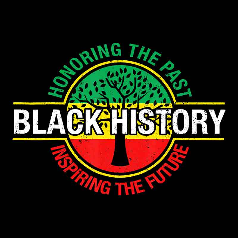 Black History Honoring The Past Circle Tree (DTF Transfer)
