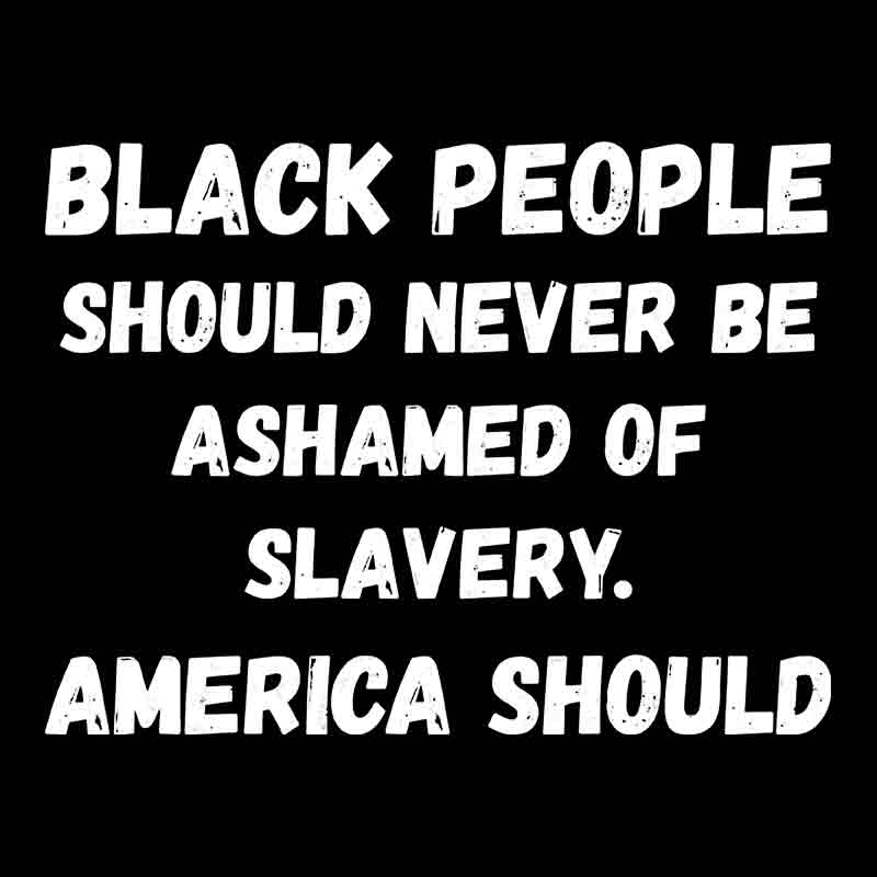 Black People Should Never Be Ashamed Of Slavery (DTF Transfer)