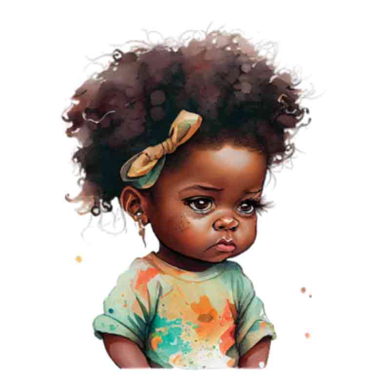 Black Toddler Hairbow (DTF Transfer)