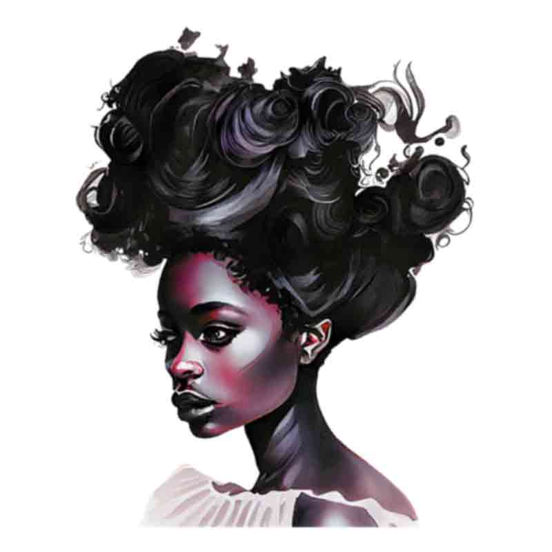 Black Woman Elegant (DTF Transfer)