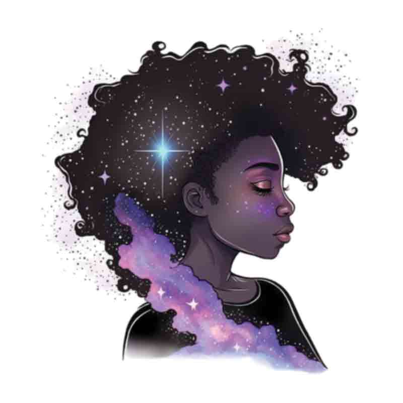Black Woman Whole Universe (DTF Transfer)