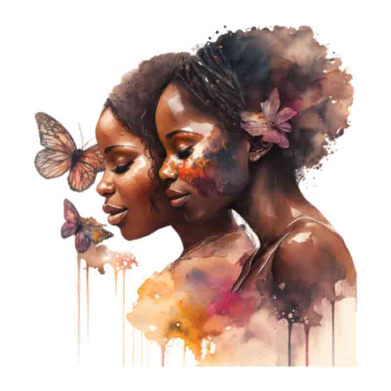 Black Women Paint Splash (DTF Transfer)
