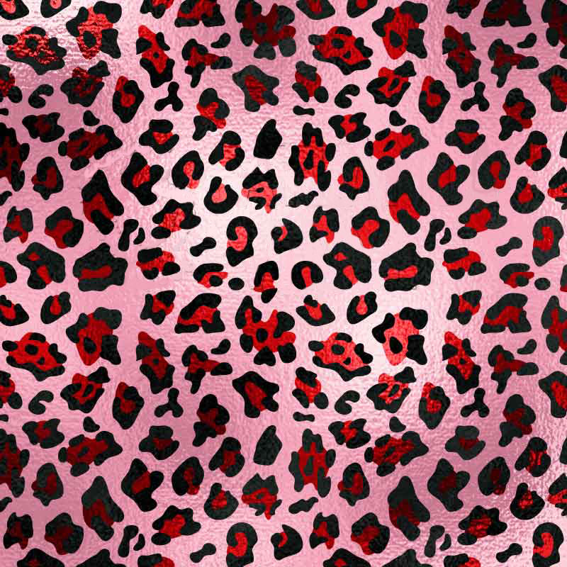 Carnation Leopard Patterned Adhesive Vinyl