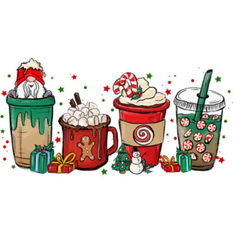 Christmas Holiday Drinks (DTF Transfer)