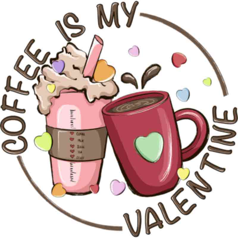 valentine coffee ready to press sublimation iron on transfer