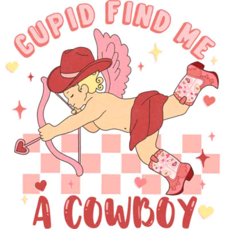 Ready to Press DTF Transfers Cupid Aim for a Cowboy Iron on Transfers  Valentine Direct to Film Transfers 