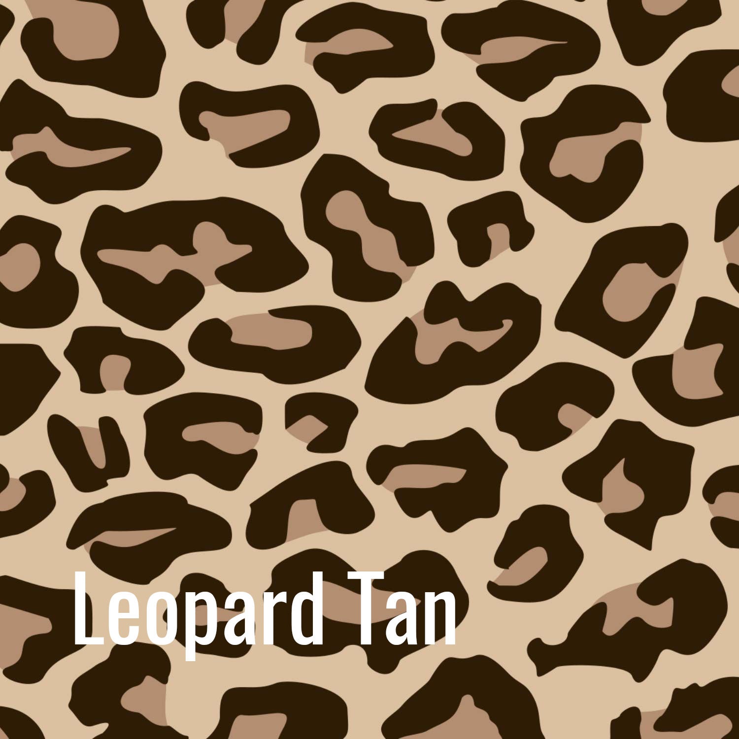 HTV4U Puff Animal Patterned Heat Transfer Vinyl (Leopard Tan, 20 x 1 Yard)  - 3D Printed Heat Press Transfer Paper, Iron on Vinyl for T-Shirt, Fabric