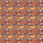 Autumn Pumpkins, Leaves, and Acorns Patterned Heat Transfer Vinyl (HTV)