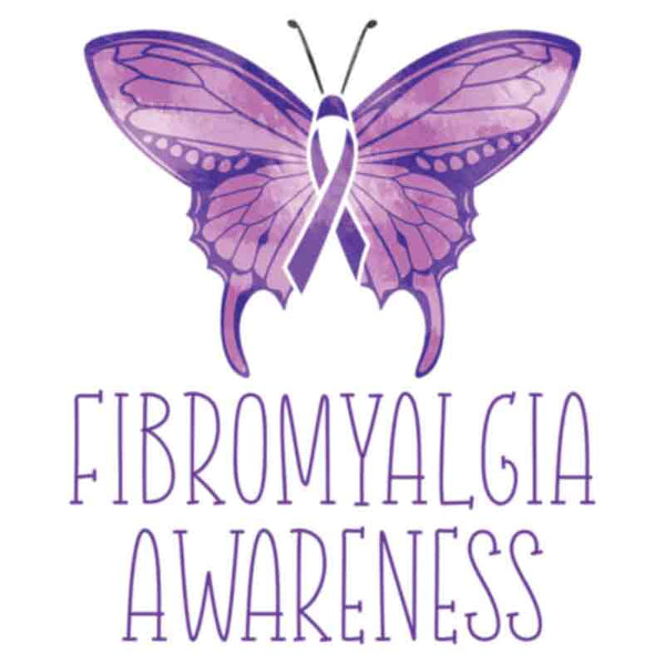 Fibromyalgia awareness purple ribbon with butterflies on Craiyon