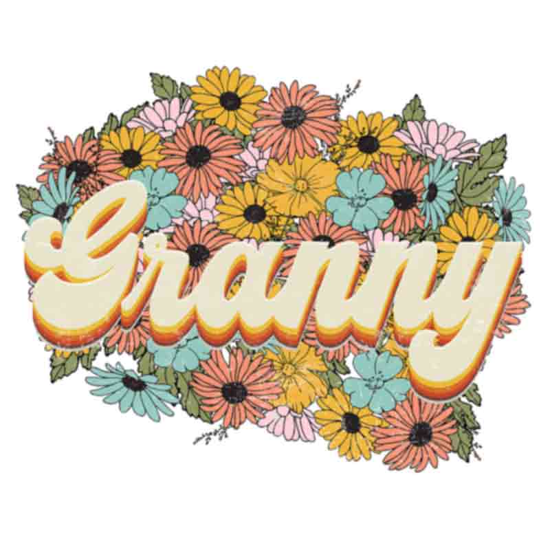 Florals Retro Granny (DTF Transfer)