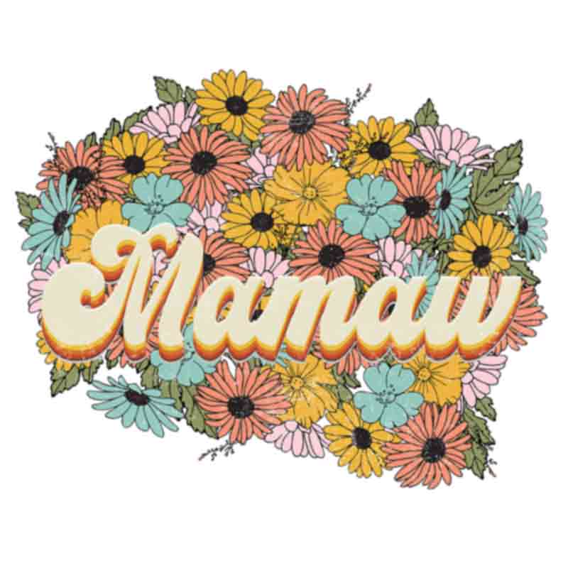 Florals Retro Mamaw (DTF Transfer)