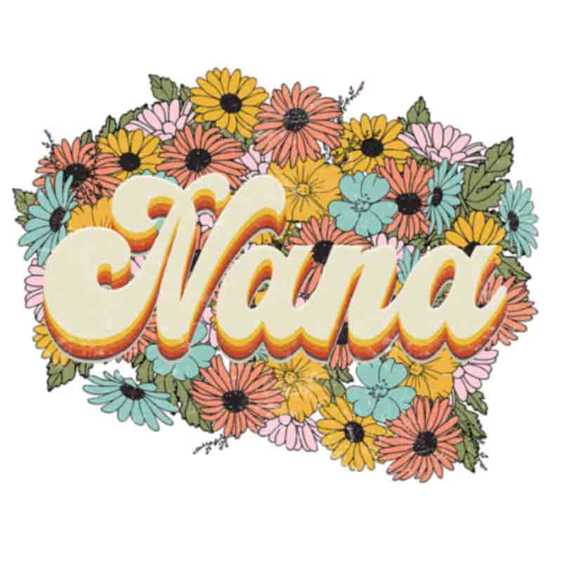 Florals Retro Nana (DTF Transfer)