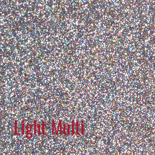 Light Multi Siser Glitter Heat Transfer Vinyl (HTV)
