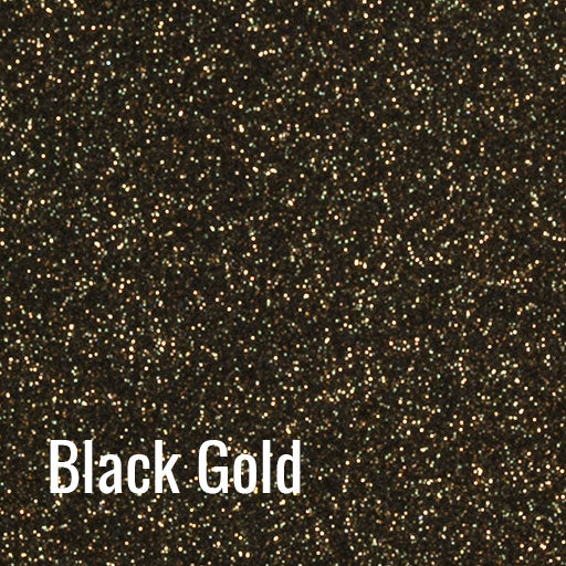 20" Black Gold Siser Glitter Heat Transfer Vinyl (HTV)