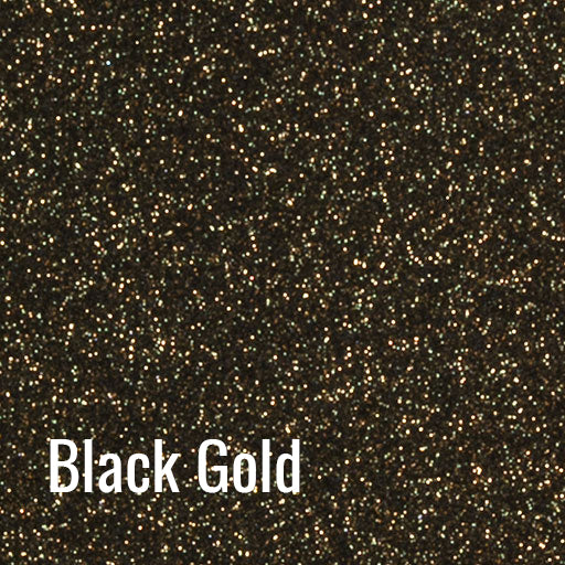 Black Gold Glitter HTV - 12 x 12 Stahls CAD-CUT® - Glitter Flake Heat  Transfer Vinyl 