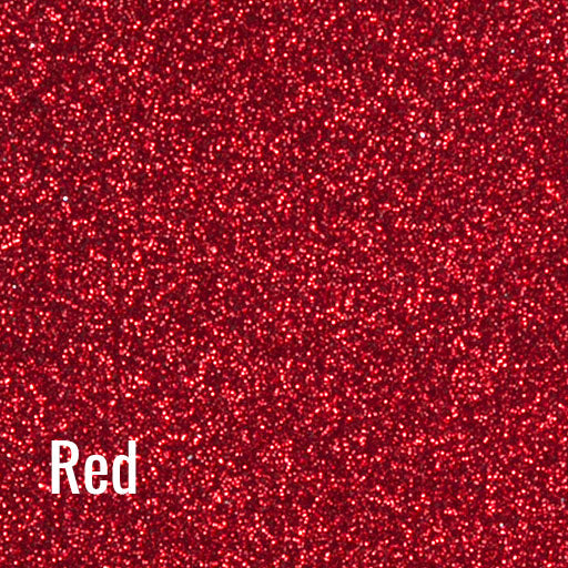 Siser Glitter Heat Transfer Vinyl (HTV) - Red