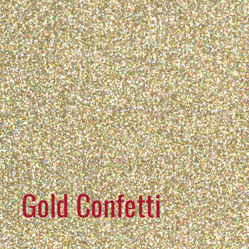 12" Gold Confetti Siser Glitter Heat Transfer Vinyl (HTV)
