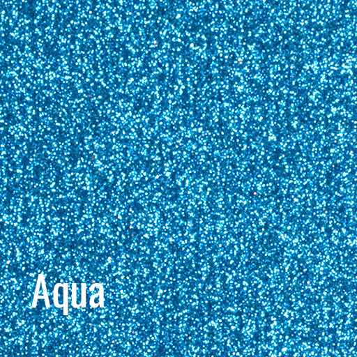 20" Aqua Siser Glitter Heat Transfer Vinyl (HTV)