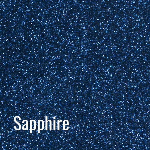 12 Sapphire Siser Glitter Heat Transfer Vinyl (HTV)
