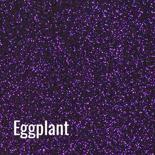 Eggplant Siser Glitter Heat Transfer Vinyl (HTV) (Bulk Rolls)