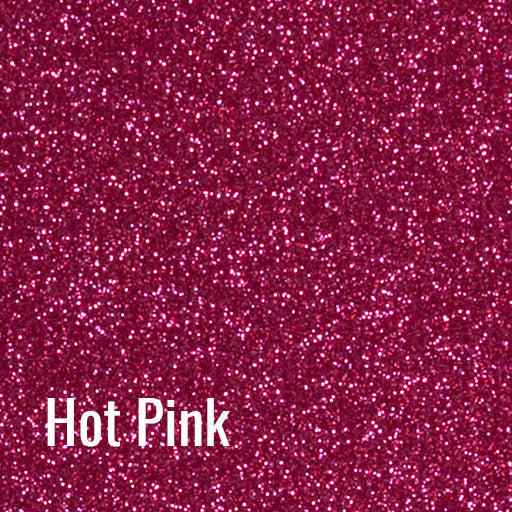 20" Hot Pink Siser Glitter Heat Transfer Vinyl (HTV)
