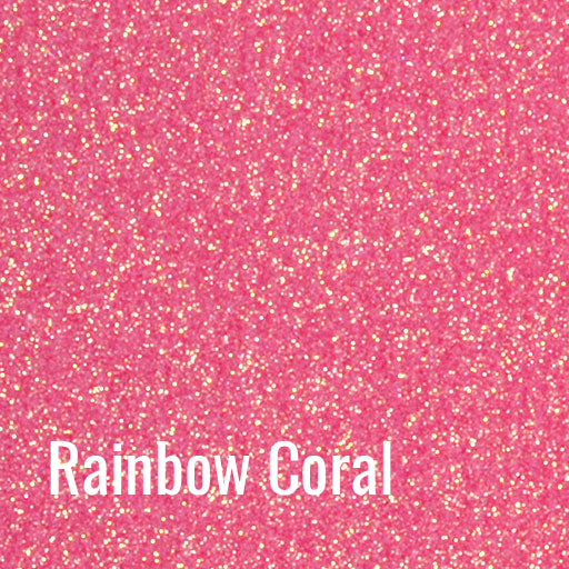 Rainbow Coral Siser Glitter Heat Transfer Vinyl (HTV) (Bulk Rolls)