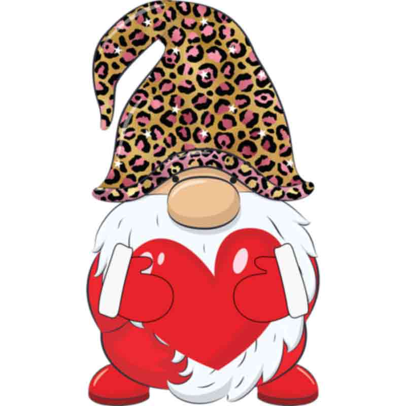 Gnome Gold Pink Red Leopard (DTF Transfer)