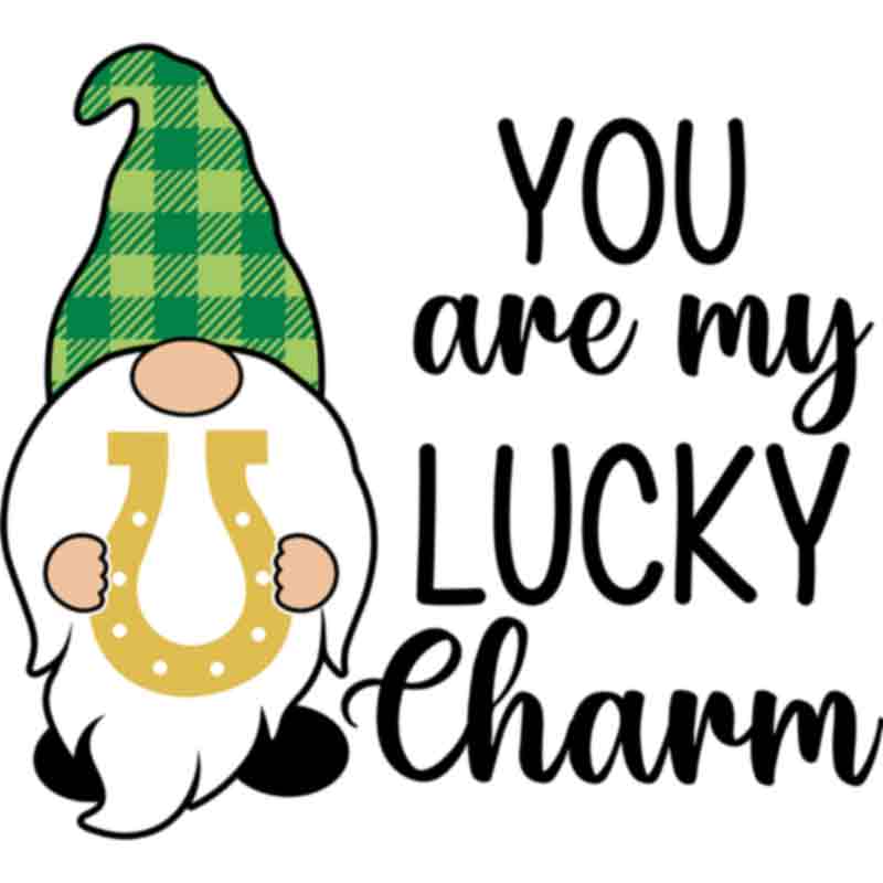 Gnome Lucky Charm Horseshoe (DTF Transfer)