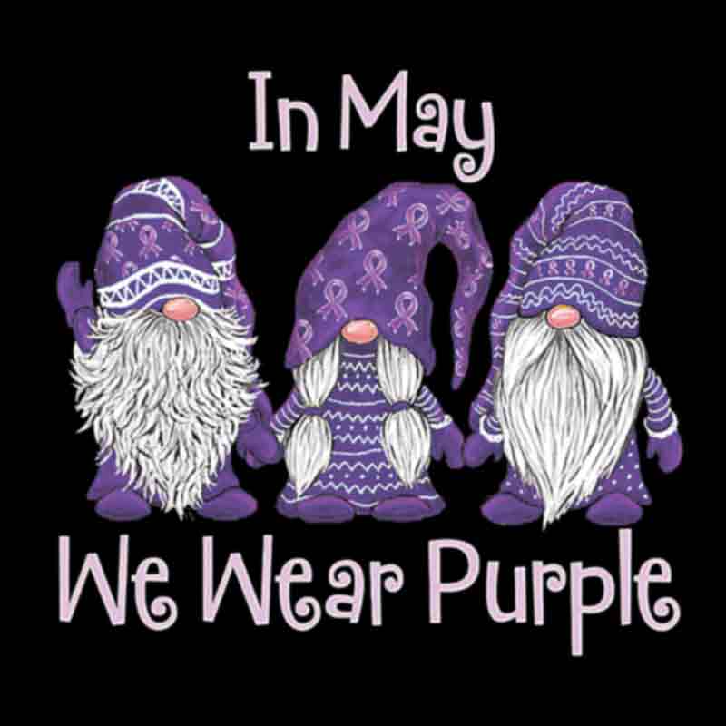Gnomes In May We Wear Purple (DTF Transfer)