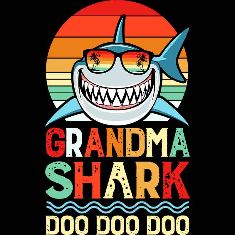 Grandma Shark Doo Doo Doo (DTF Transfer)