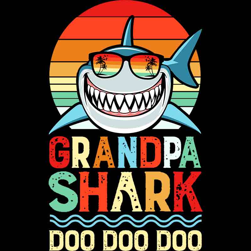 Grandpa Shark Doo Doo Doo (DTF Transfer)