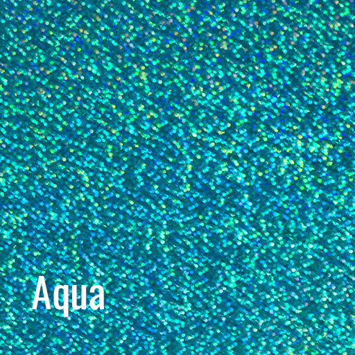 Siser Holographic Heat Transfer Vinyl (HTV) - Aqua - 20 in x 1 Foot Sheet